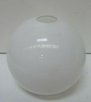 Vintage White Ball Glass Lamp / Light Shade Art Deco Gas Light Style