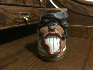 Vintage Mahon Made Stoneware Funny Face/james Brown? Mug From 1980