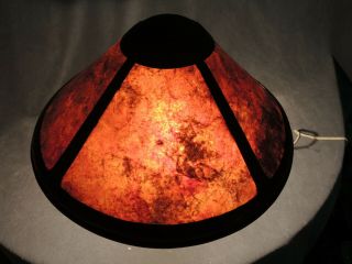 Dirk Van Erp Arts & Crafts Hammered Copper & Mica Lamp Shade Bean Pot Boudoir 5