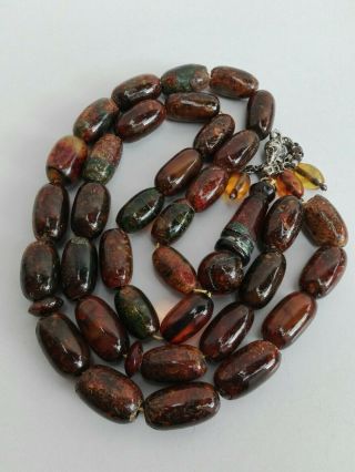 German Amber Prayer Beads Islamic Antique Unique Rosary Tasbih 76 Gr Misbaha Old 3