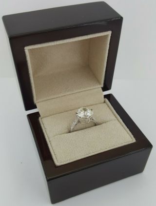2.  85 ct Antique Art Deco Platinum Old European Cut Diamond Engagement Ring GIA 6