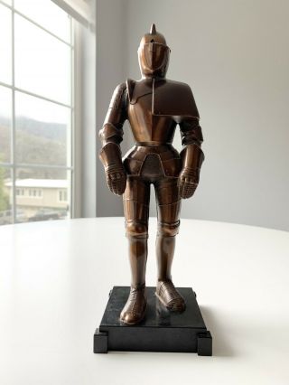 Vintage Knight In Armor Table Lighter 10 Inch