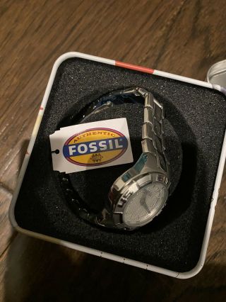 Fossil Ladies Quartz Watch Pr - 5335 Silver Tone Silver Dial Nwt Box
