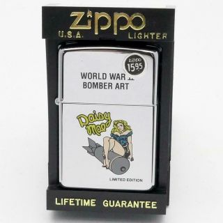 Vintage 1996 Zippo Lighter World War Ii Bomber Art Daisy Mae Limited Edition Mib