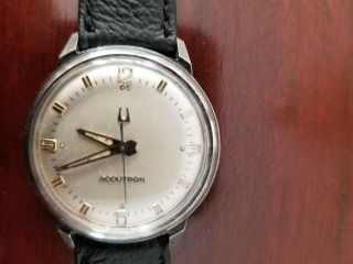Vintage Bulova Accutron M9 Tuning Fork 214 Stainless Steel Mens Watch 1970