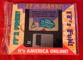 Aol American Online Floppy Disk Vintage 3.  5 " Disk