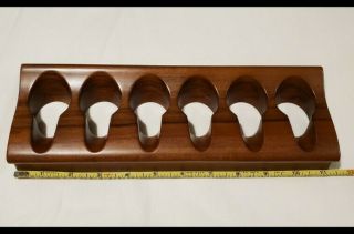 Vintage Dunhill Wooden Pipe Rack Rest Display For 6 Pipes