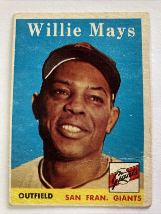 1958 Topps Willie Mays San Francisco Giants ⚾️ Card 5 Hof