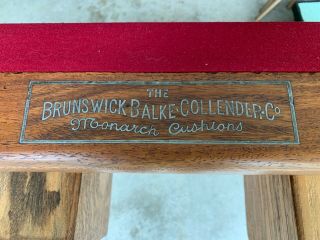 Gorgeous antique Brunswick Balke Mission B style pool table 3