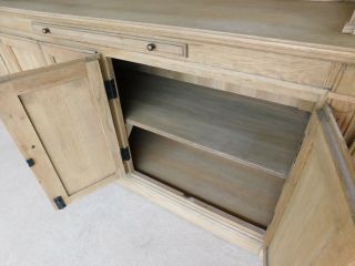 Restoration Hardware Weathered Oak Drifted Media Bookcase Cabinet 3