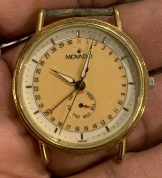 Movado Vintage Rare Mens Movado Calendar Day Watch Model 87 - 06 - 885