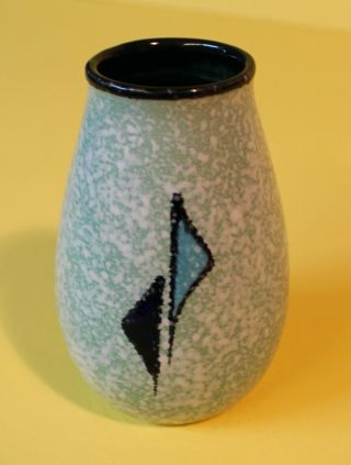 Vintage Mid Century Pottery Vase Marked Made In Japan Circa 1950s