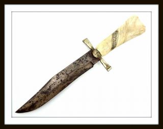 Antique American Bowie Knife Id 