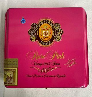 For A Goddess With Love Arturo Fuente Rare Pink Empty Wood Cigar Box