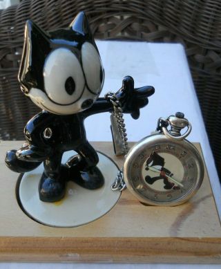 Fossil Stored Since 2000 Limited Ed Felix The Cat Pocket Watch By Fossil