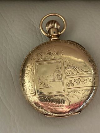 Antique,  1888,  Solid 14 K.  Gold 15 Jewel Pocket Watch 139.  4 G.  Sz 18