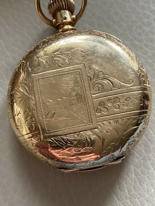 Antique,  1888,  Solid 14 k.  Gold 15 Jewel Pocket Watch 139.  4 g.  Sz 18 2