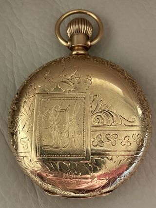 Antique,  1888,  Solid 14 k.  Gold 15 Jewel Pocket Watch 139.  4 g.  Sz 18 3