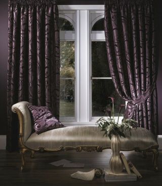Vintage Pair Purple Velvet Curtains Drapes 40 " W X 80 " L Boho Hippie París Royal