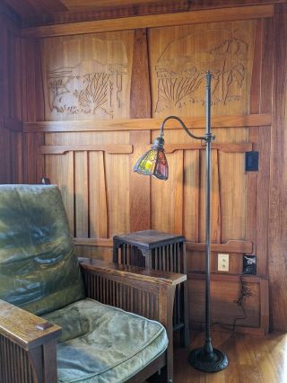Handel Pine Tree Floor Lamp,  Mission,  Arts And Crafts