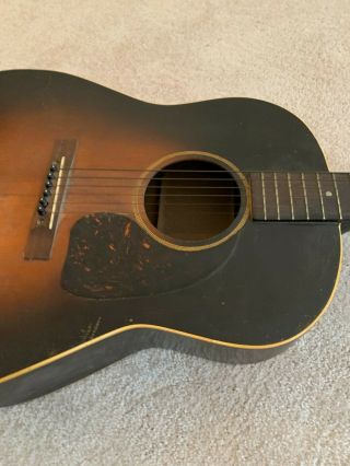 Antique/Vintage Gibson Acoustic Guitar with Banner CA 1943 4