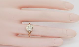 Antique Platinum/14K gold 1.  30CTW SI/I diamond solitaire wedding/engagement ring 4