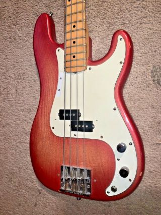 1977 Fender Precision Bass Burgundy Mist Burst Refin 2