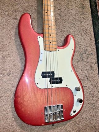 1977 Fender Precision Bass Burgundy Mist Burst Refin 4