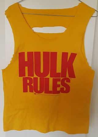 Wwf Hulk Rules Rip Shirt - Hulk Hogan Vintage World Wrestling Federation
