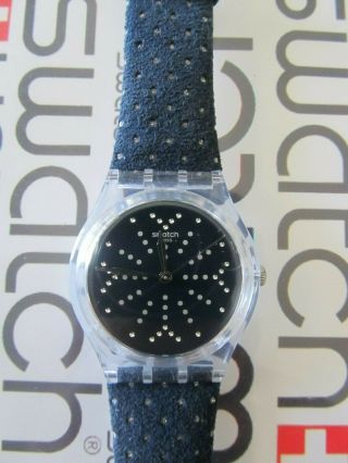 Swatch Flocon Ge262 2018 Standard Gents 34mm Textile Over Leather