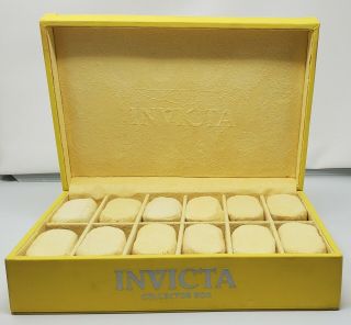 Invicta Watches Rare Yellow Ltd.  Edition Collectors Storage Box - 12 " X 8 " X 3 " - Ae