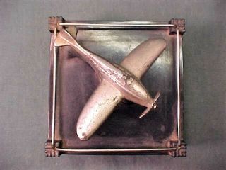RARE VINTAGE DUNHILL SILENT FLAME TABLE CIGARETTE LIGHTER w/ AIRPLANE NO INSERT 2