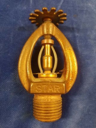 Vintage Brass Star Fire Sprinkler Pendant Steampunk Rare (fc14 - 4 - A)
