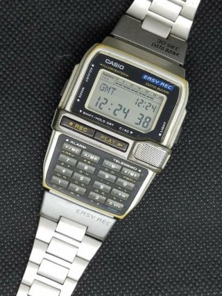 Rare Casio Vintage Digital Watch Easy Rec Audio Watch Dbc - V500 1591 Geek Spy Lcd