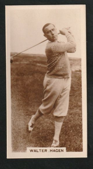 De Reszke Millhoff Tobacco Famous Golf Walter Hagen United States Of America