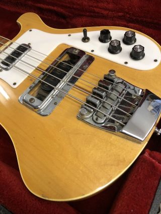 1980 Rickenbacker 4003 Vintage Bass Guitar Maple Glo w/ Case shape - LOOK 2