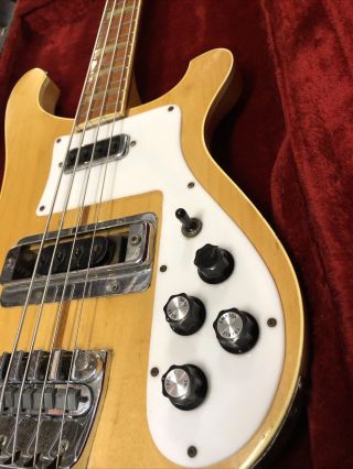 1980 Rickenbacker 4003 Vintage Bass Guitar Maple Glo w/ Case shape - LOOK 3