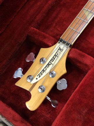 1980 Rickenbacker 4003 Vintage Bass Guitar Maple Glo w/ Case shape - LOOK 5