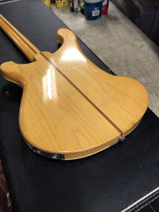1980 Rickenbacker 4003 Vintage Bass Guitar Maple Glo w/ Case shape - LOOK 6