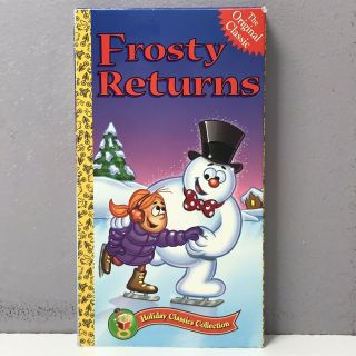 Frosty Returns Vhs Video Vcr Tape 1993 Christmas Classics Golden Snowman Vtg