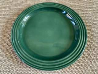 Vintage Emile Henry Plate Le Potier French Ceramic Green Dinner Plate