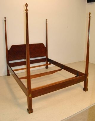 Queen Size Chippendale Four Poster Bed By Drexel