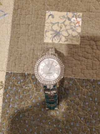 Marc Ecko The King Iced Wrist Watch For Men Stainless Silver Watch