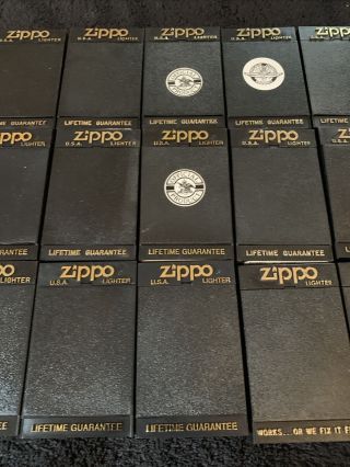 18 EMPTY Black Plastic Boxes For Zippo Lighters 3