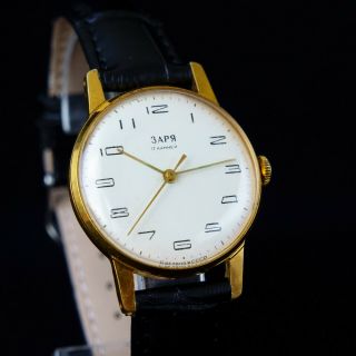 Vintage Wrist Watch Zarja Ussr Men 