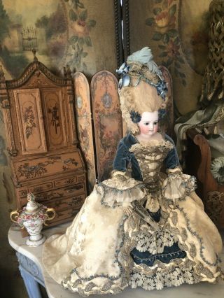 INCREDIBLE ANTIQUE FRENCH FASHION DOLL POUPEE BARRIOS.  Carmel Doll Shop 5