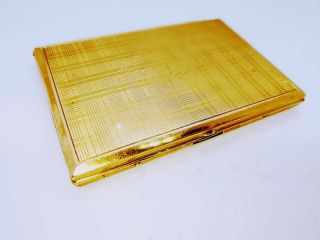Vintage Cigarette Case Christian Dior Gold Plated " Made In Germany For C.  Dior "