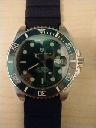 Pagani Design Green Nh35 Sapphire Crystal Watch
