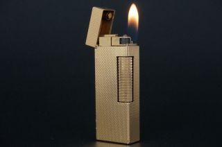 Dunhill Rollagas Lighter Rl0201 Fine Barley Gold Plated M04
