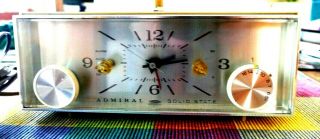 Vtg Admiral Solid State Clock Radio Model Trc - 166 Chassis 5d7c Japan